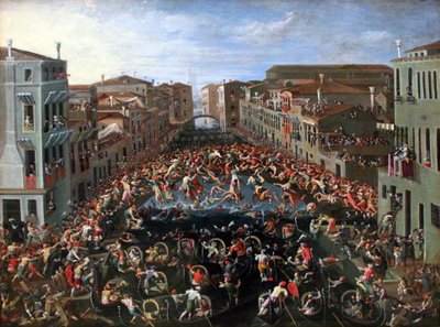 Contest on the Ponte dei Pugni in Venice by Joseph Heintz der Jüngere